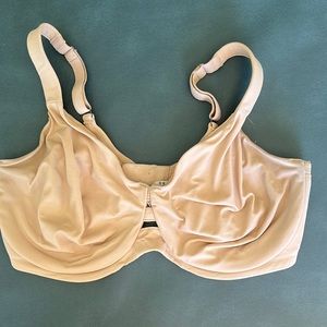 Spanx Low Profile Minimizer Bra 36G Champagne Beige High Coverage Underwire